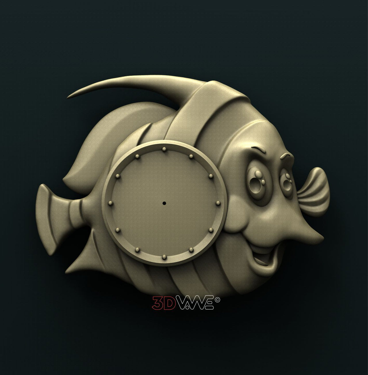 FISH CLOCK 3D STL 3DWave
