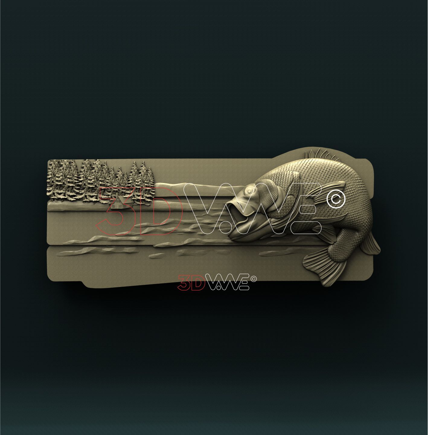 FISH SIGN 3D STL 3DWave