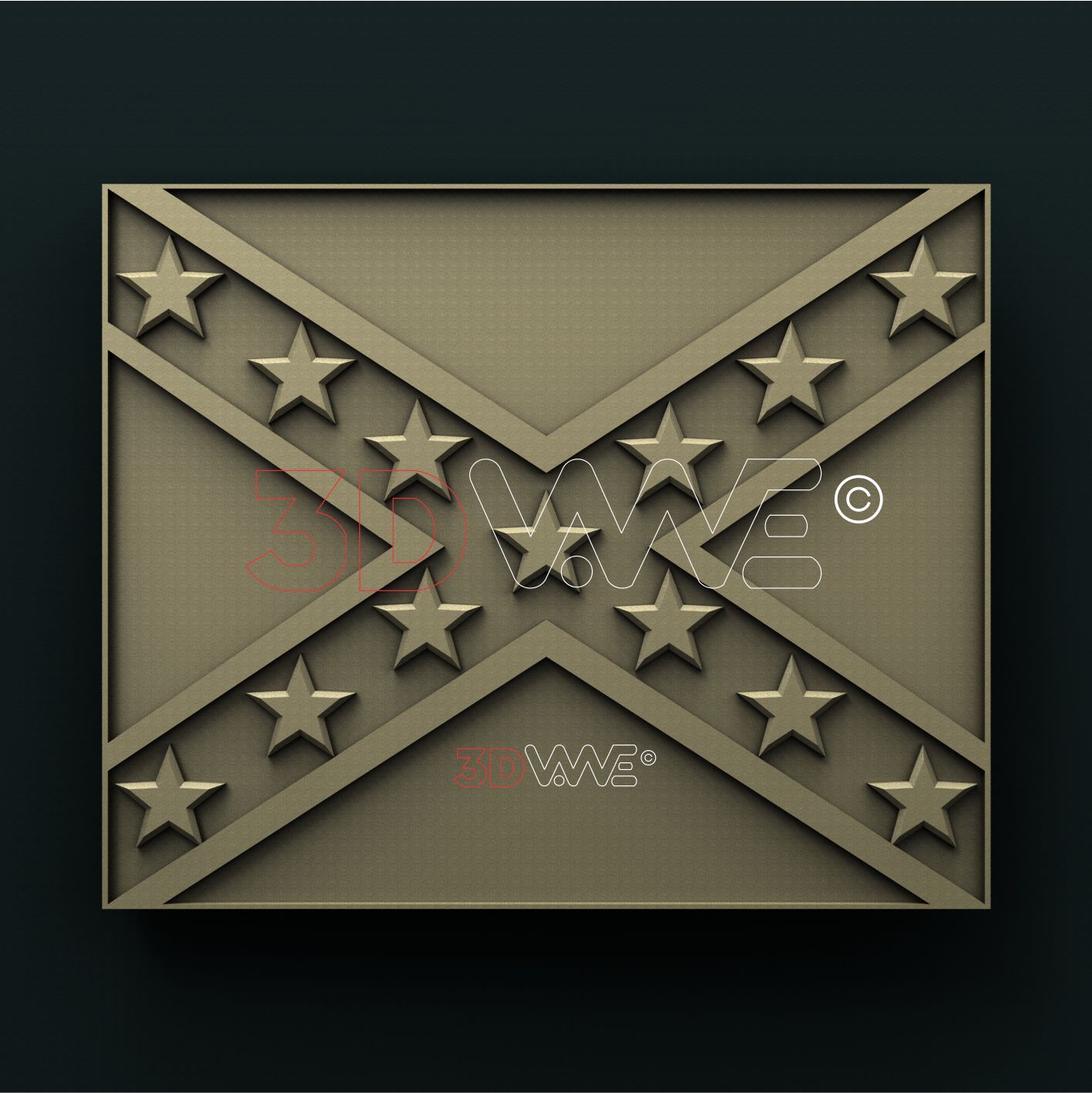 FLAG 3D STL 3DWave