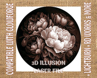 Thumbnail for Flowers 3d illusion & laser-ready files - 3DWave.us