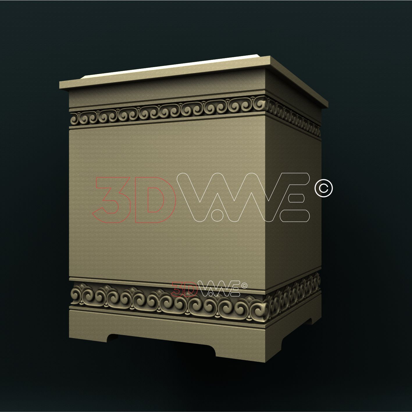 FUNERAL URN (DIVIDED IN PARTS) 3D STL 3DWave