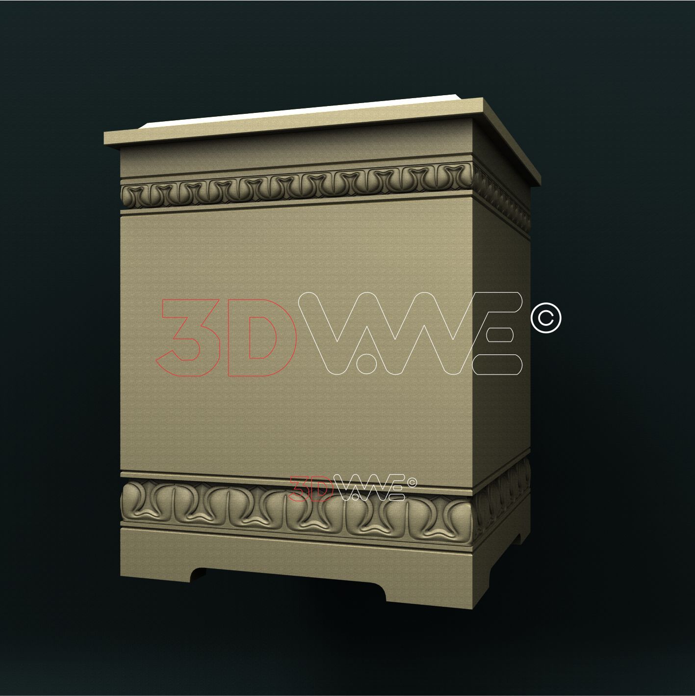 FUNERAL URN (DIVIDED IN PARTS) 3D STL 3DWave