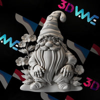 Thumbnail for GNOME WITH FLOWERS 3d stl - 3DWave.us