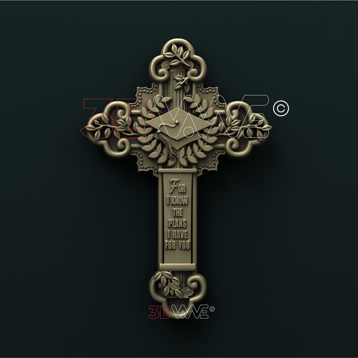 GRADUATION CROSS 3d stl 3DWave
