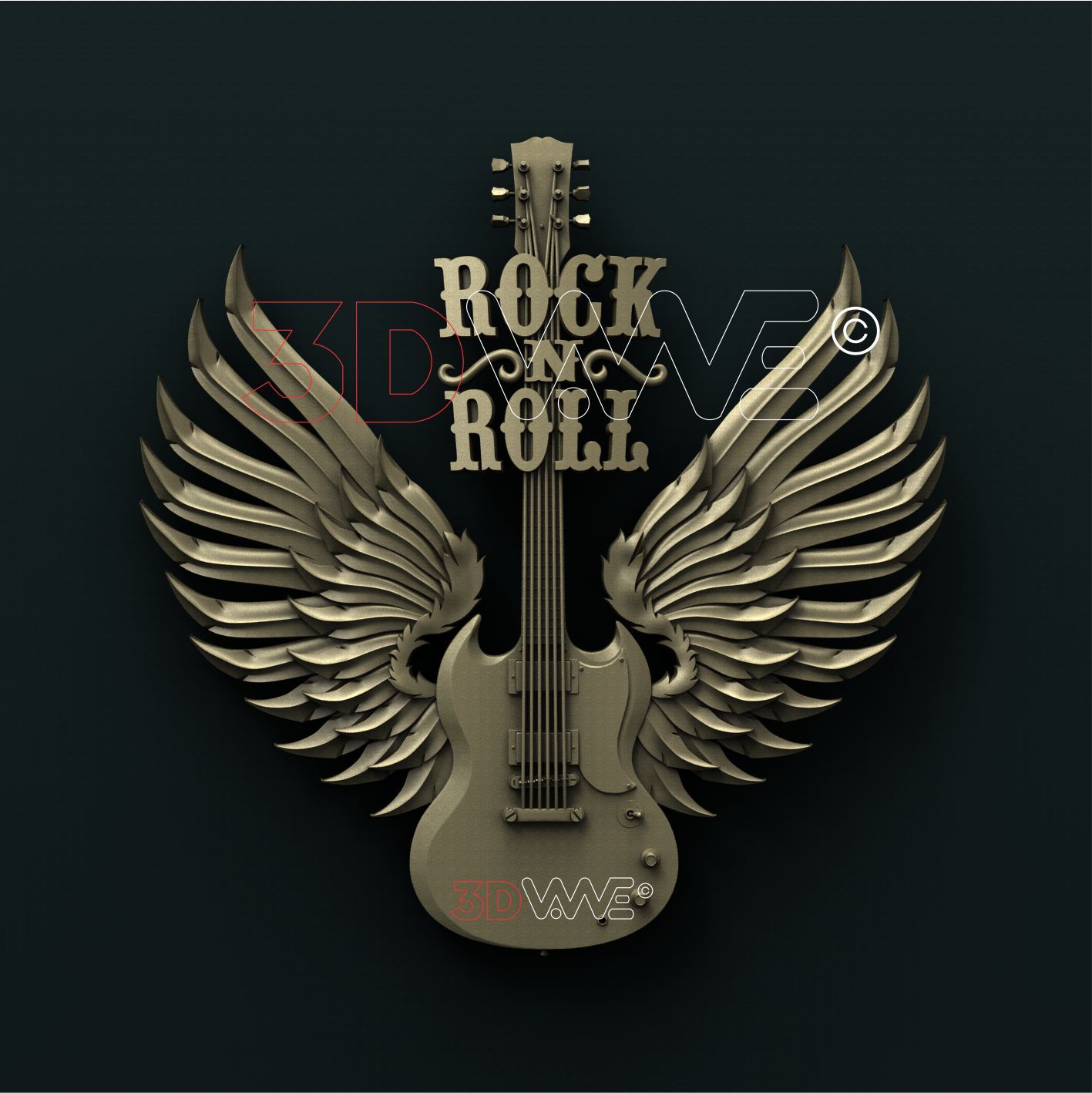 GUITAR 3D STL 3DWave