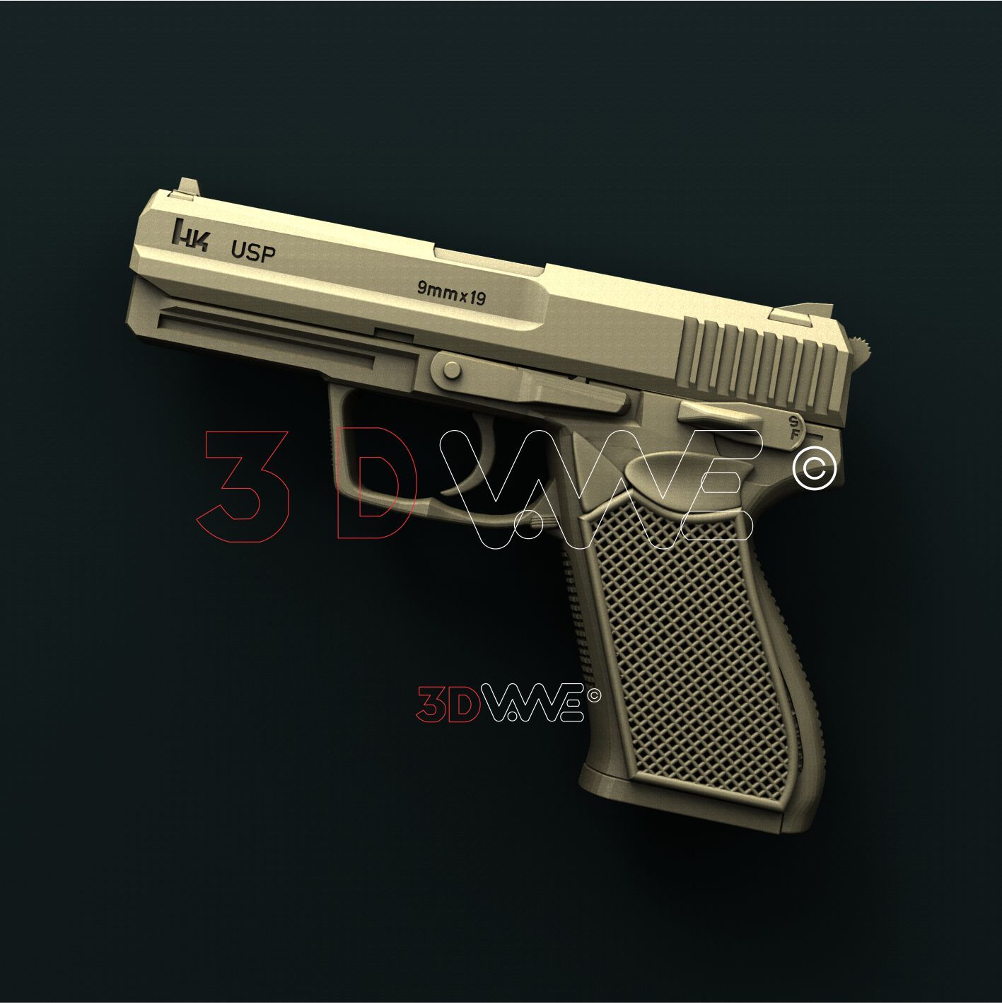 GUN 3D STL 3DWave
