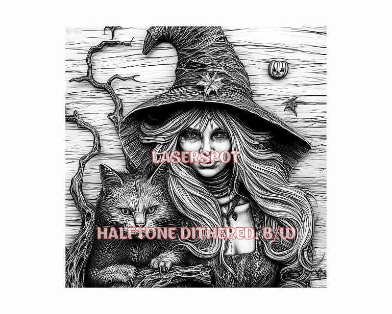 Halloween witch 3d illusion & laser-ready files - 3DWave.us