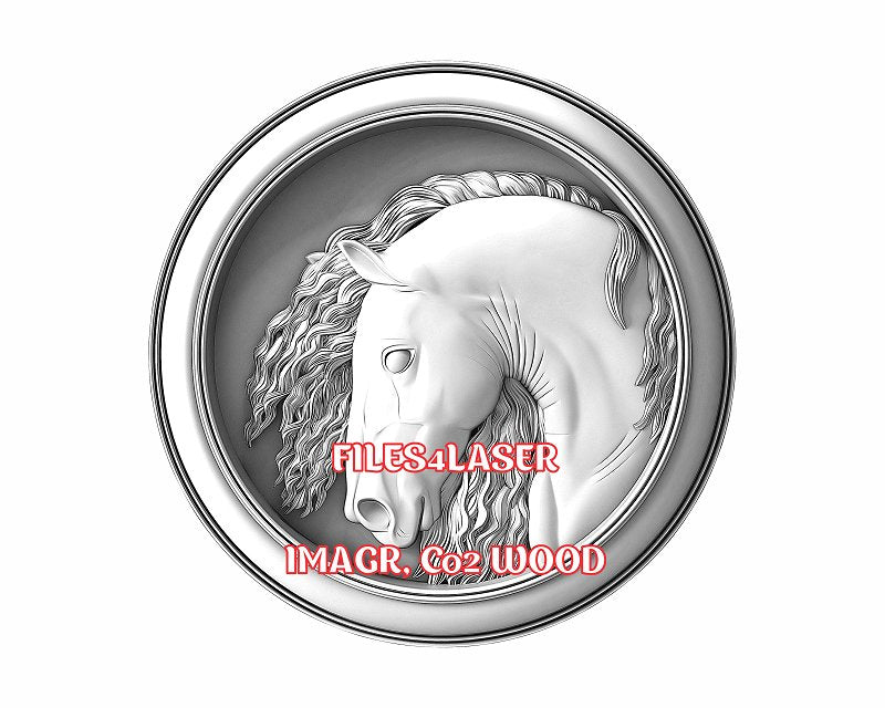 Horse 3d illusion & laser-ready files - 3DWave.us
