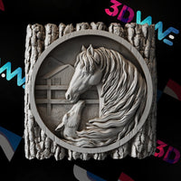 Thumbnail for Horses 3d stl - 3DWave.us