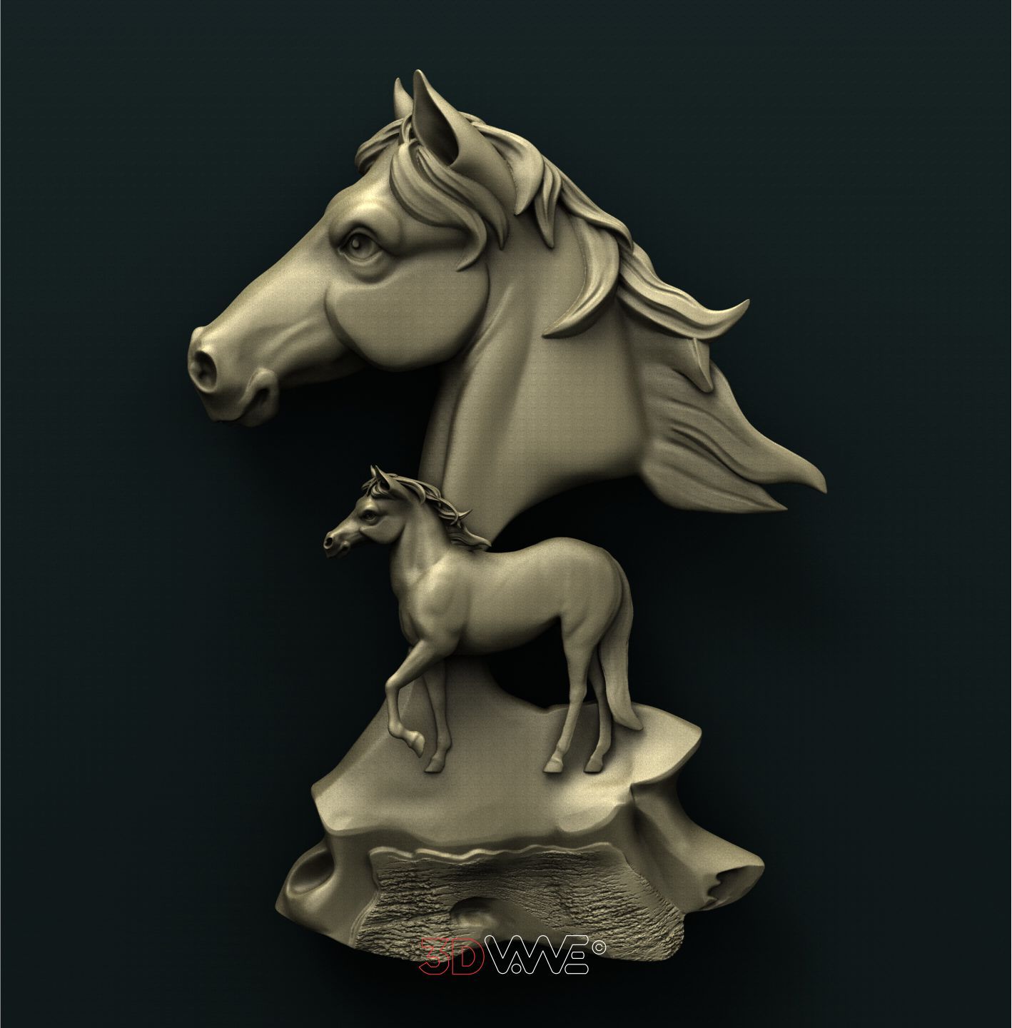 HORSES 3D STL 3DWave
