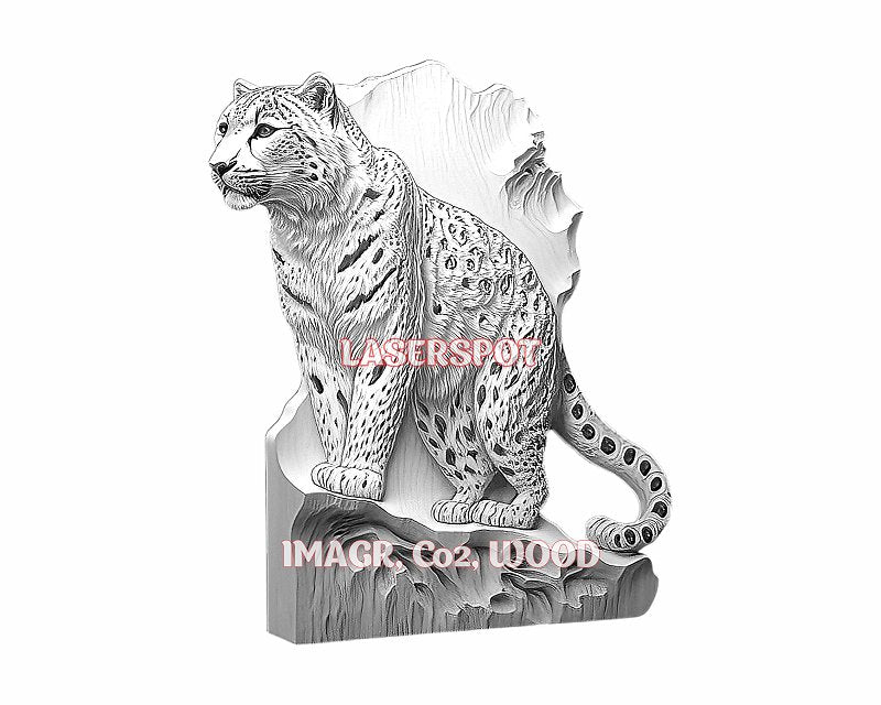 Leopard 3d illusion & laser-ready files - 3DWave.us