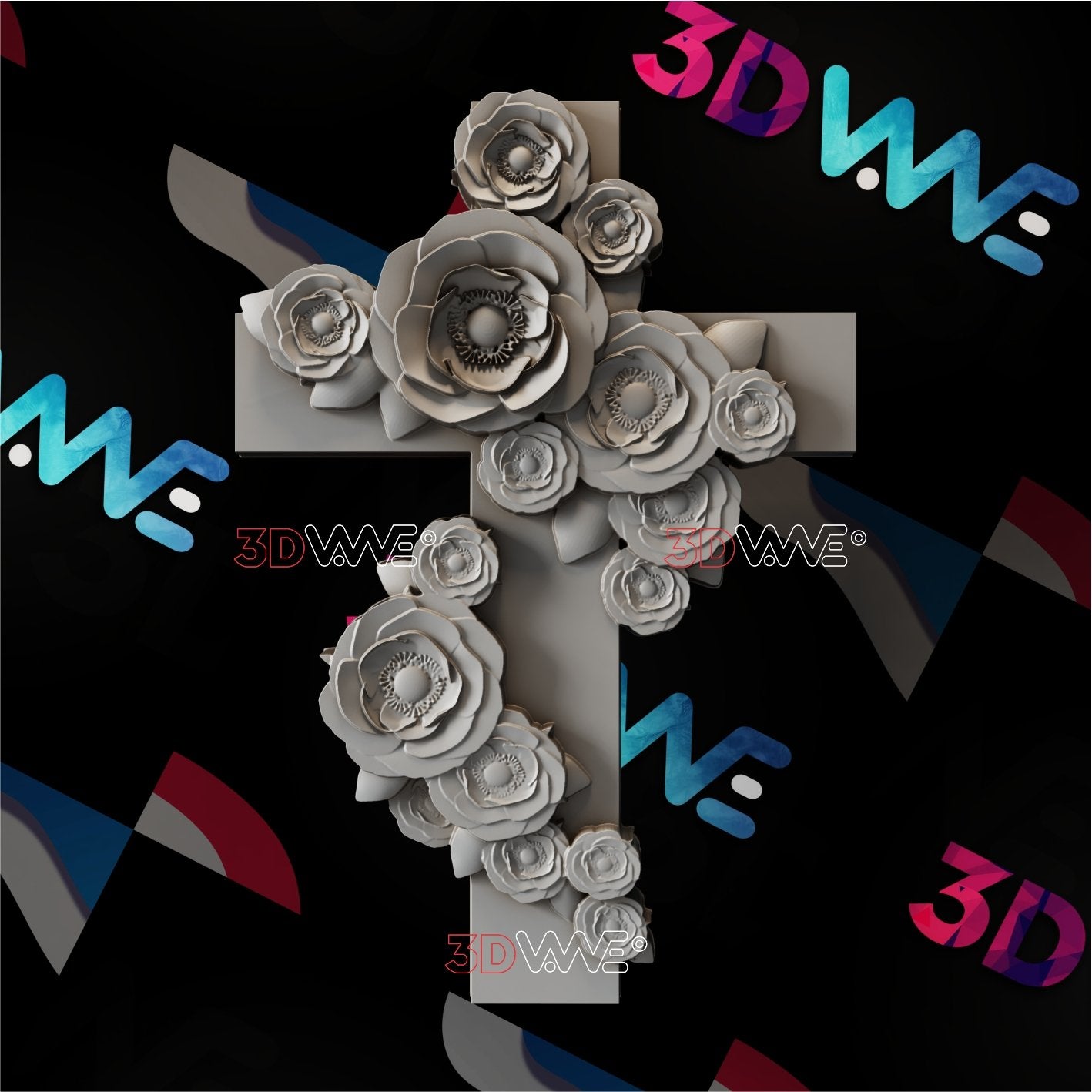 LEST WE FORGET CROSS 3d stl 3DWave.us