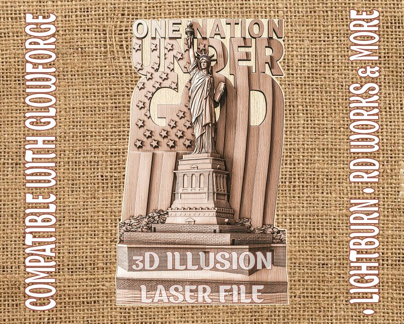 Liberty 3d illusion & laser-ready files - 3DWave.us