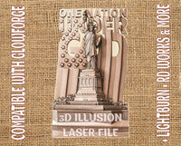 Thumbnail for Liberty 3d illusion & laser-ready files - 3DWave.us