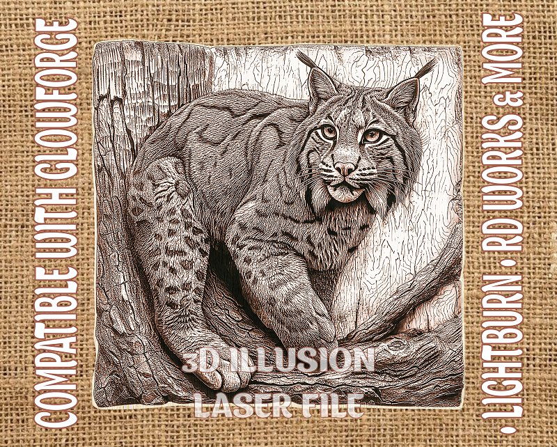 Lynx 3d illusion & laser-ready file - 3DWave.us