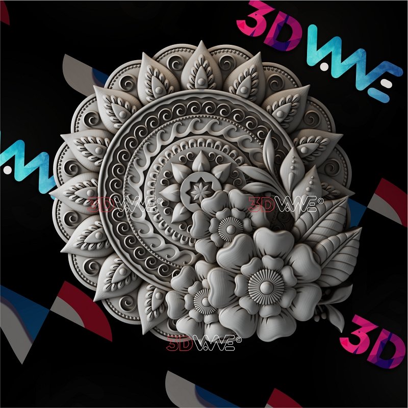 MANDALA 3d stl 3DWave.us