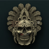 Thumbnail for MEXICAN SKULL 3D STL 3DWave