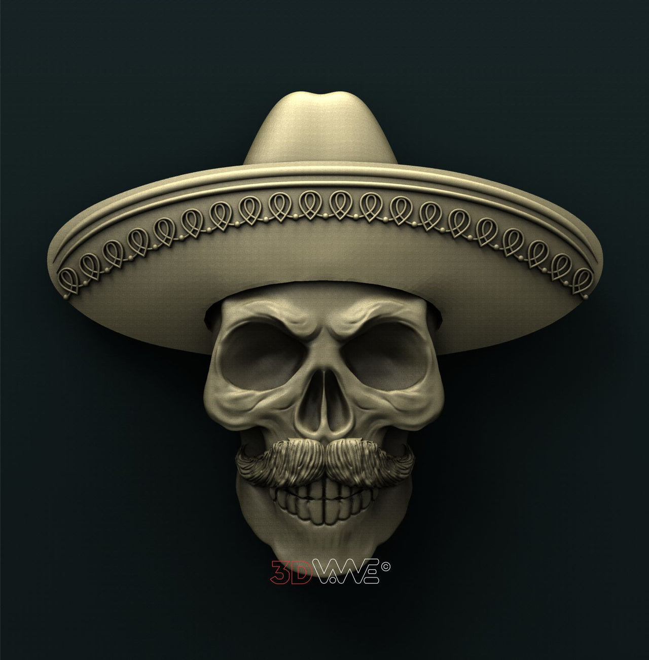MEXICAN SKULL 3D STL 3DWave