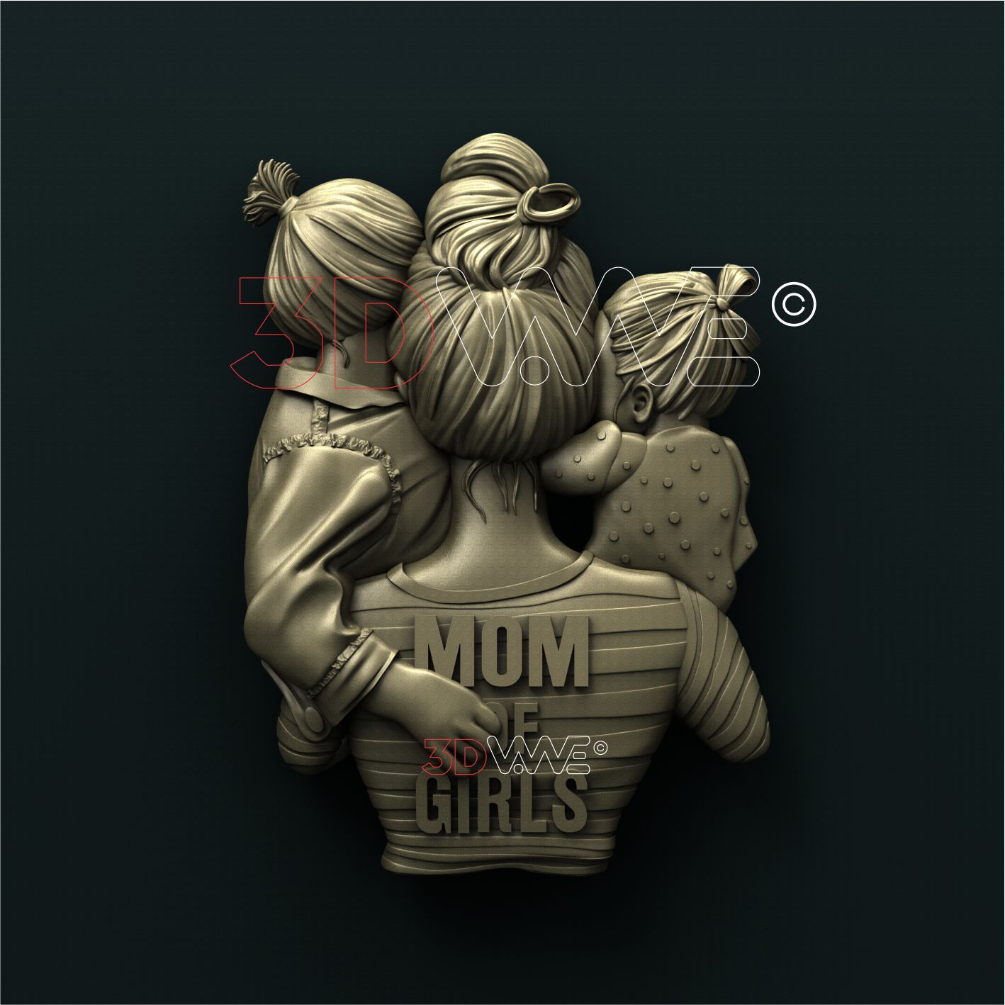 MOM OF GIRLS 3D STL 3DWave