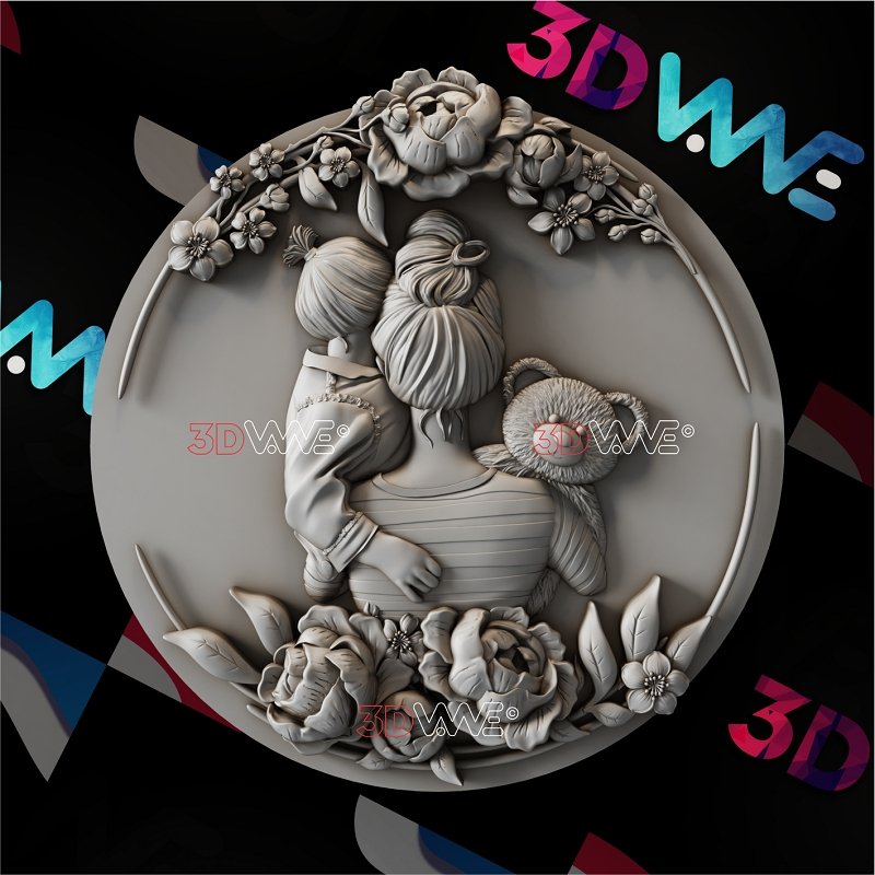 MOTHER AND DAUGHTER 3d stl 3DWave.us