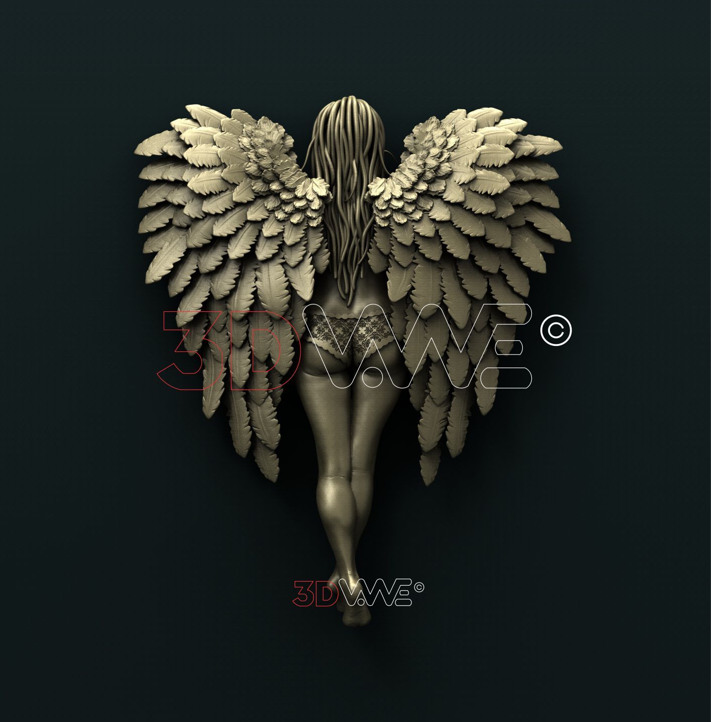 NAKED ANGEL 3D STL 3DWave