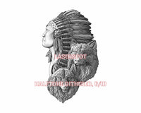 Thumbnail for Native american 3d illusion & laser-ready files - 3DWave.us