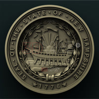 Thumbnail for NEW HAMPSHIRE STATE SEAL 3D STL 3DWave
