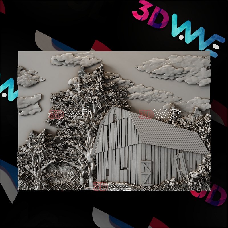 OLD BARN 3d stl 3DWave.us