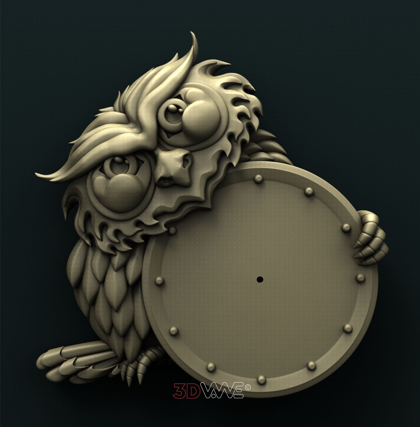 OWL CLOCK 3D STL 3DWave