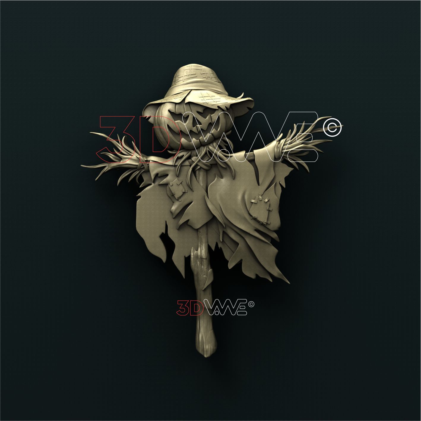 PUMPKIN SCARECROW 3d stl 3DWave