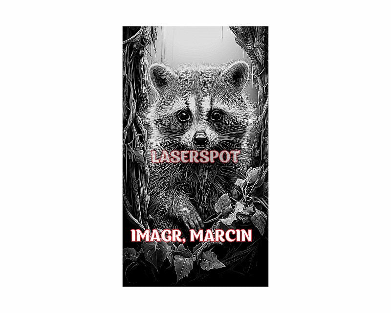 Raccoon 3d illusion & laser-ready files - 3DWave.us