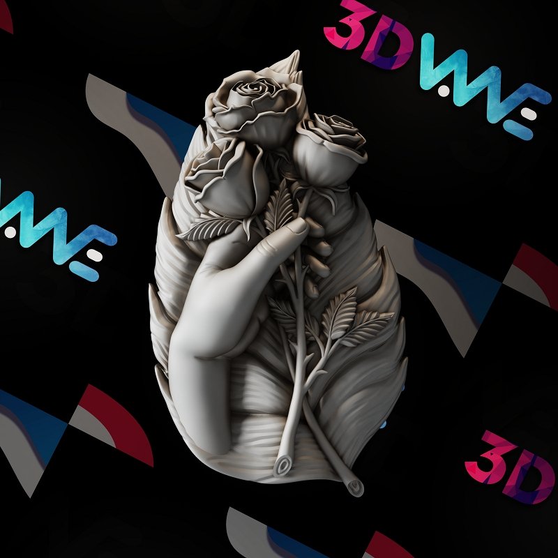 Rose 3d stl - 3DWave.us