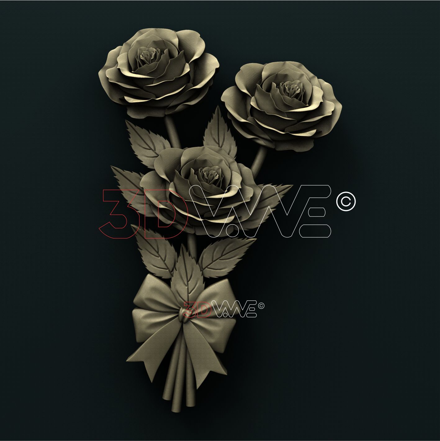 ROSES 3D STL 3DWave