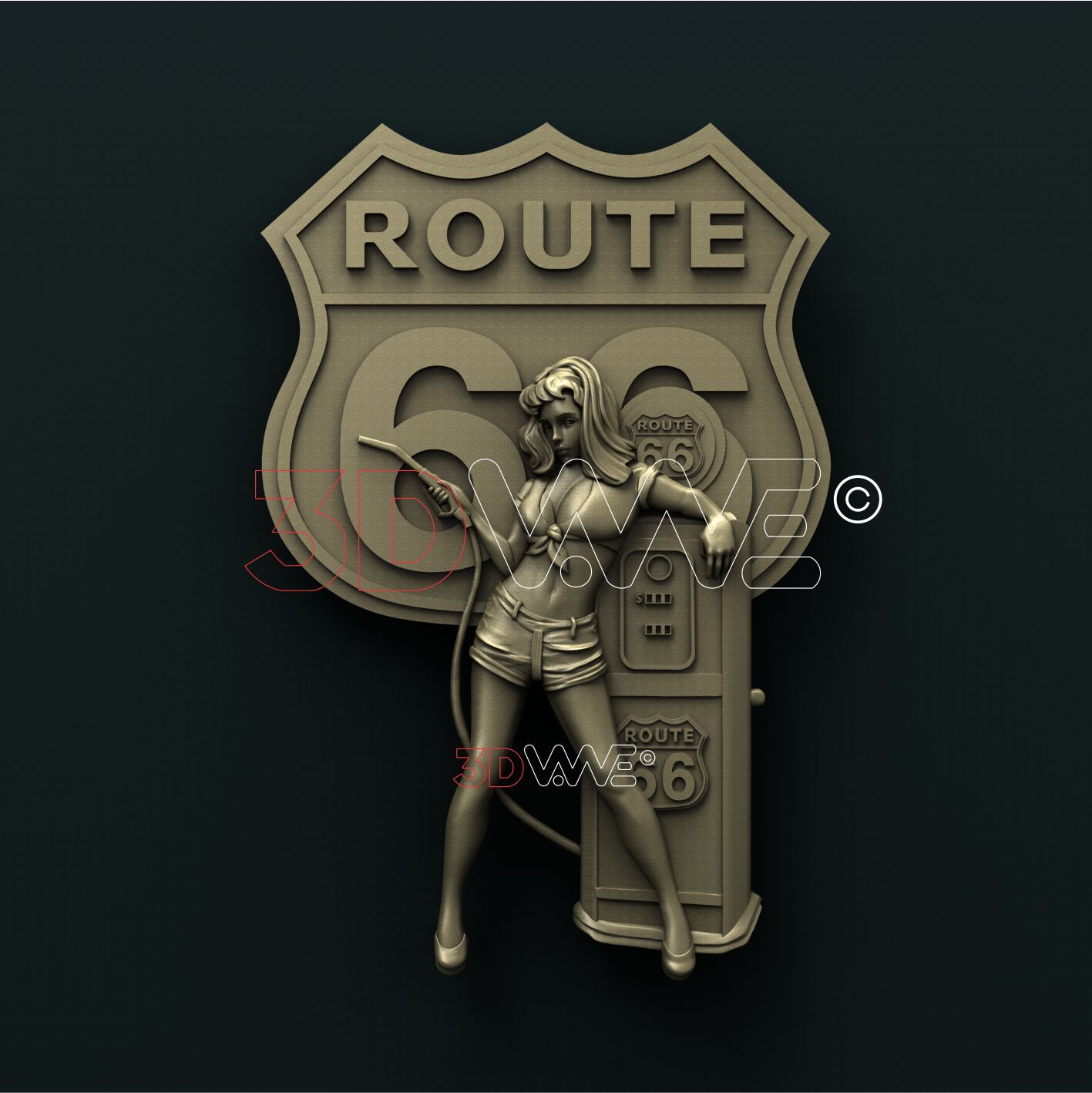 ROUTE 66 3D STL 3DWave