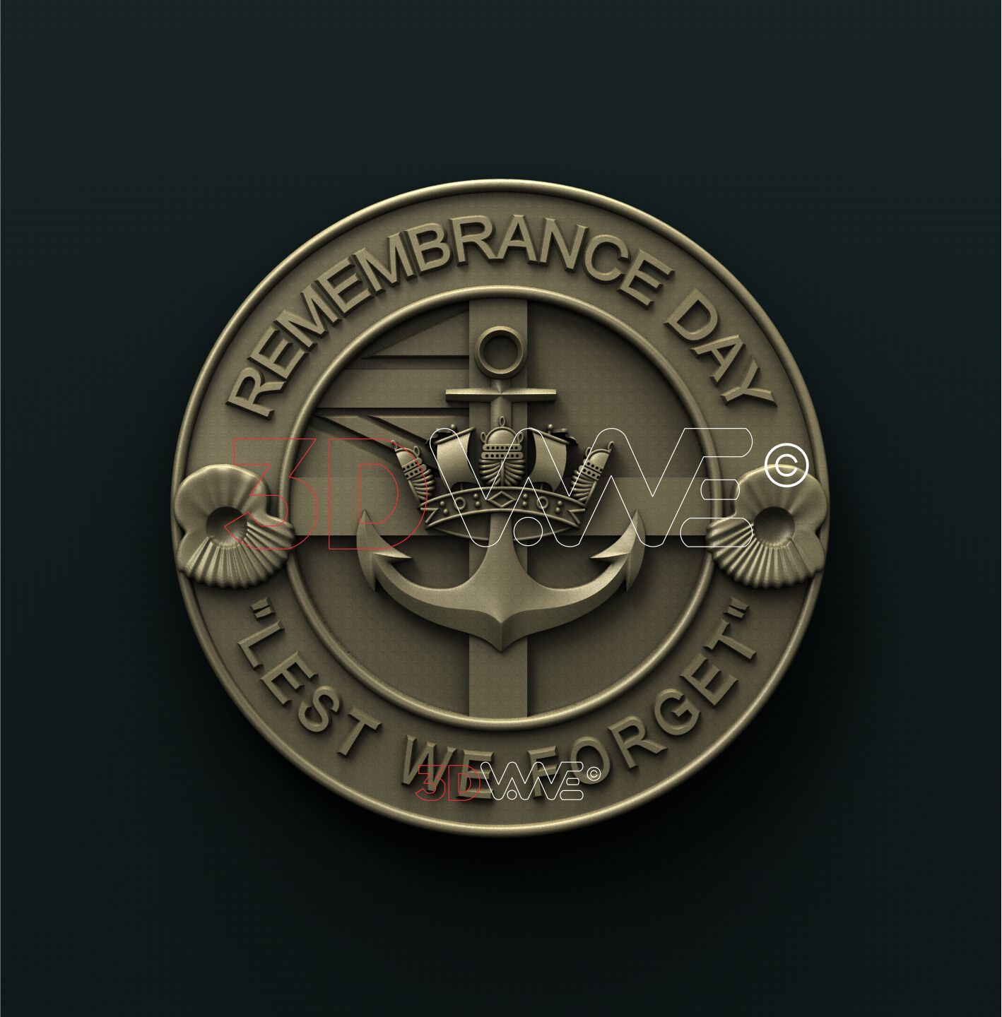 ROYAL CANADIAN NAVY REMEMBRANCE DAY 3D STL 3DWave