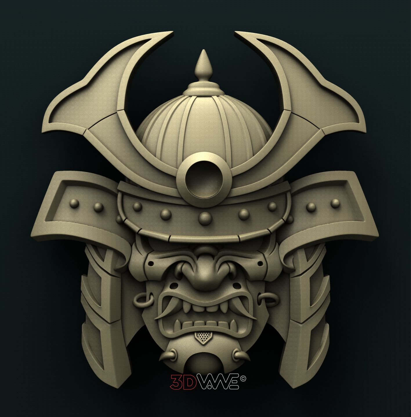 SAMURAI MASK 3D STL 3DWave
