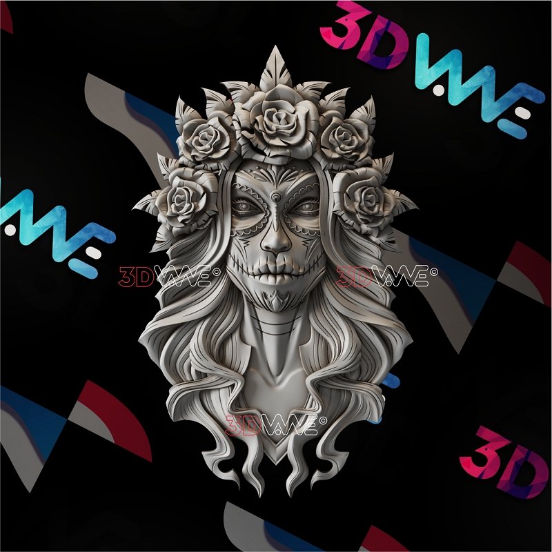 SANTA MUERTE 3d stl 3DWave.us
