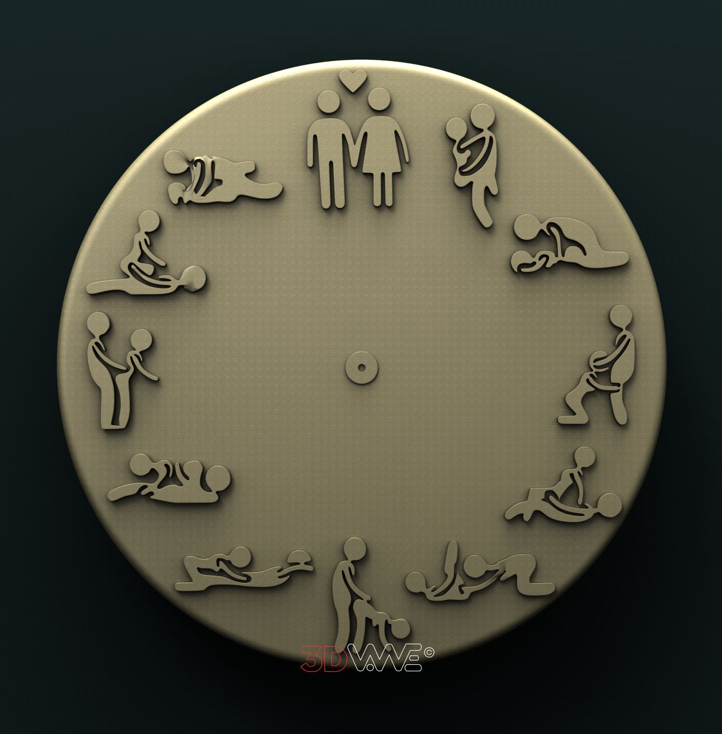 SEX WALL CLOCK 3D STL 3DWave