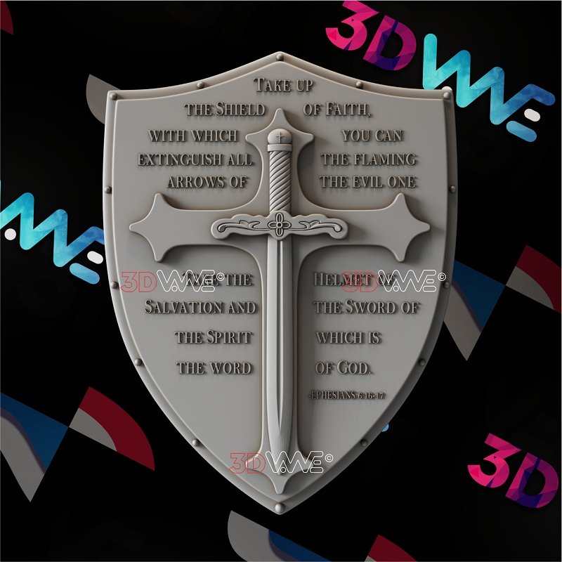 SHIELD OF FAITH 3d stl - 3DWave.us