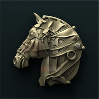 Thumbnail for STEAMPUNK HORSE HEAD 3D STL 3DWave