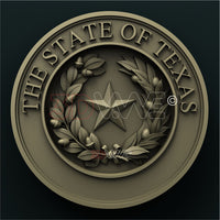 Thumbnail for TEXAS STATE SEAL 3D STL 3DWave