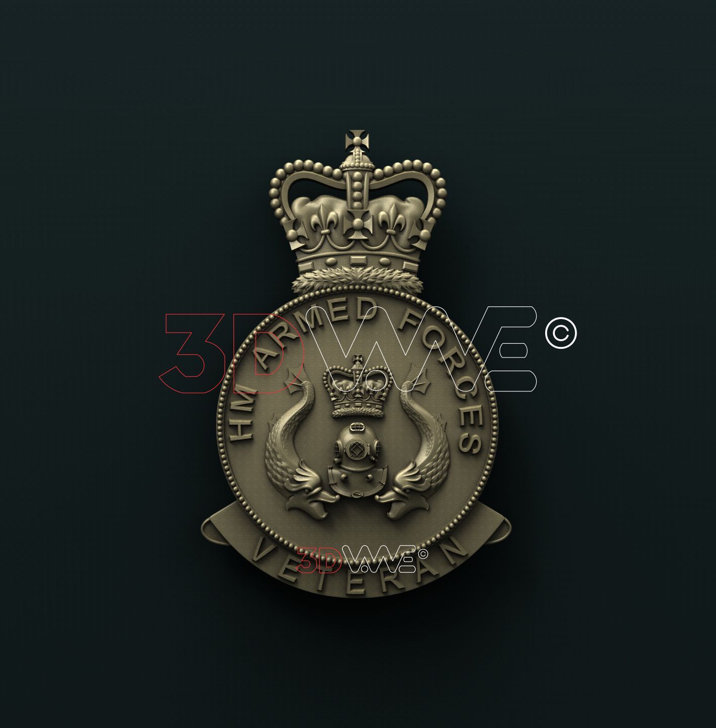 UK ROYAL NAVY DIVER 3D STL 3DWave