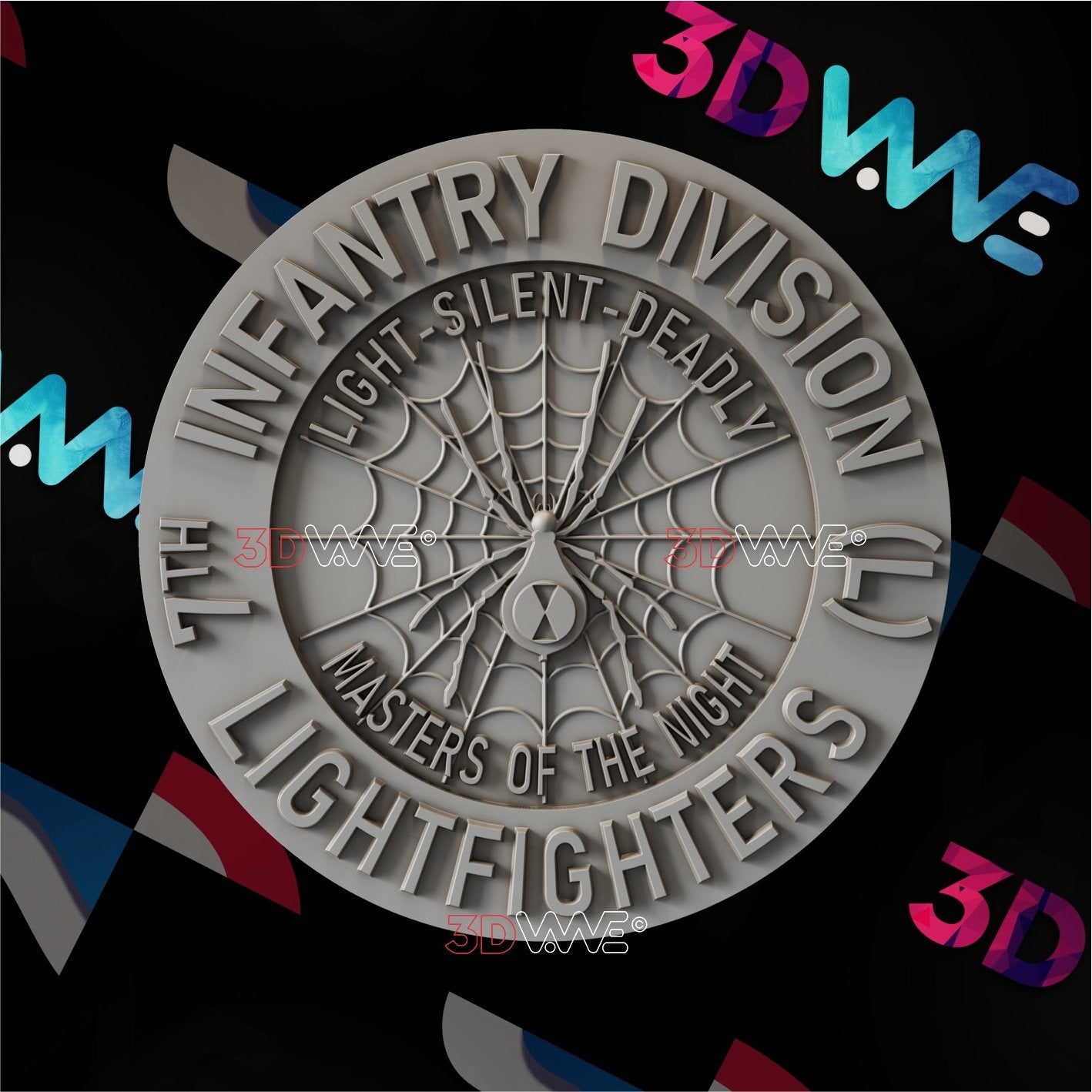 US ARMY 7th INFANTRY DIVISION 3d stl 3DWave
