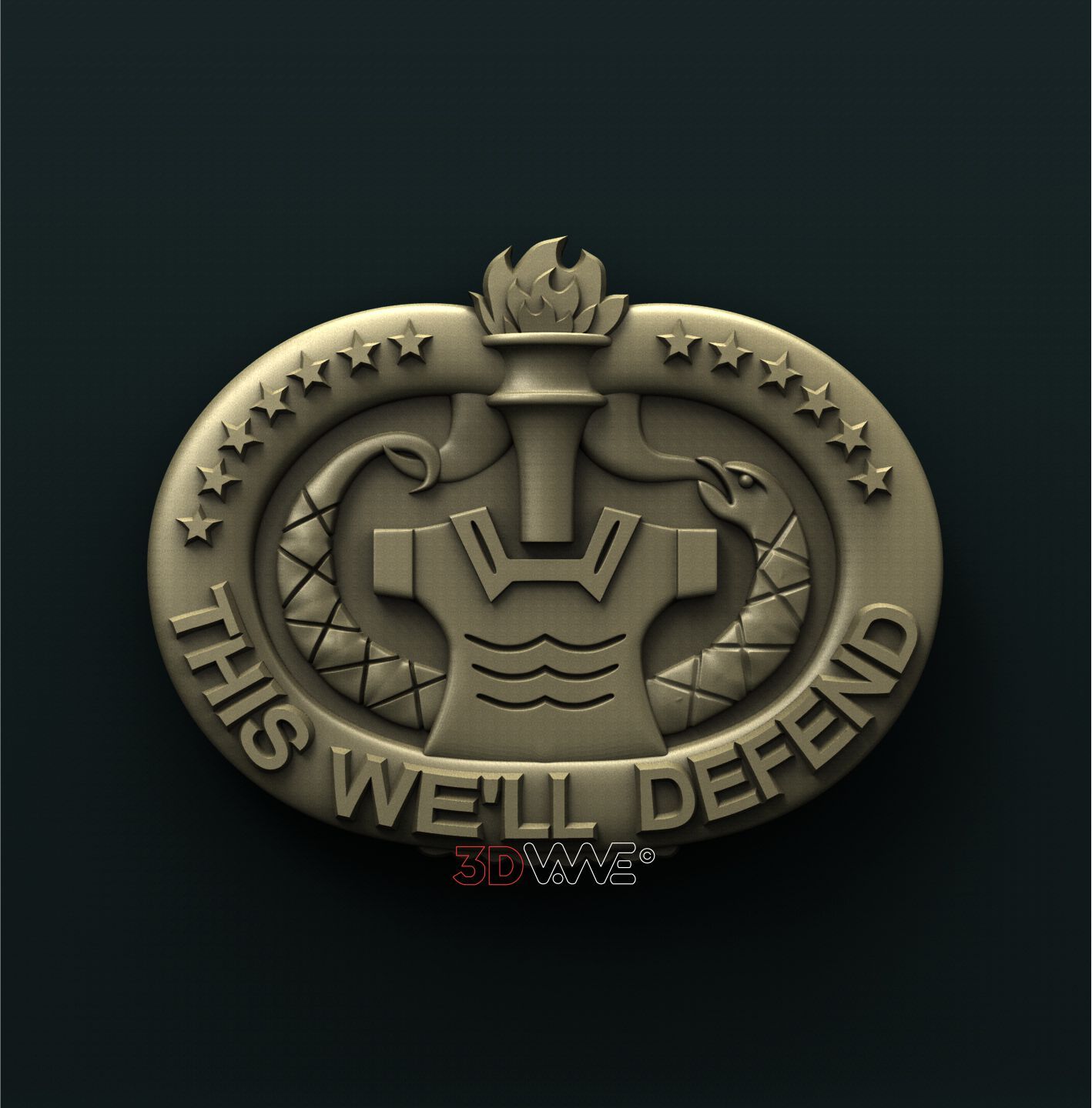 US ARMY DRILL SERGEANT ID 3D STL 3DWave