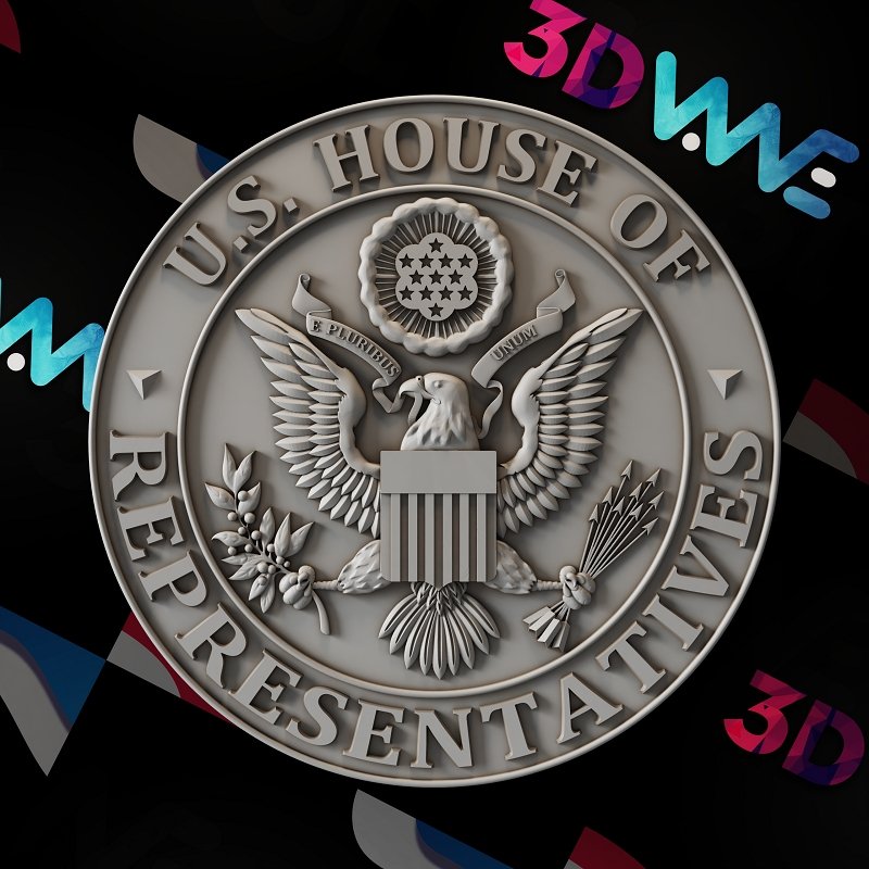 US HOUSE OF REPRESENTATIVES SEAL 3d sttl - 3DWave.us