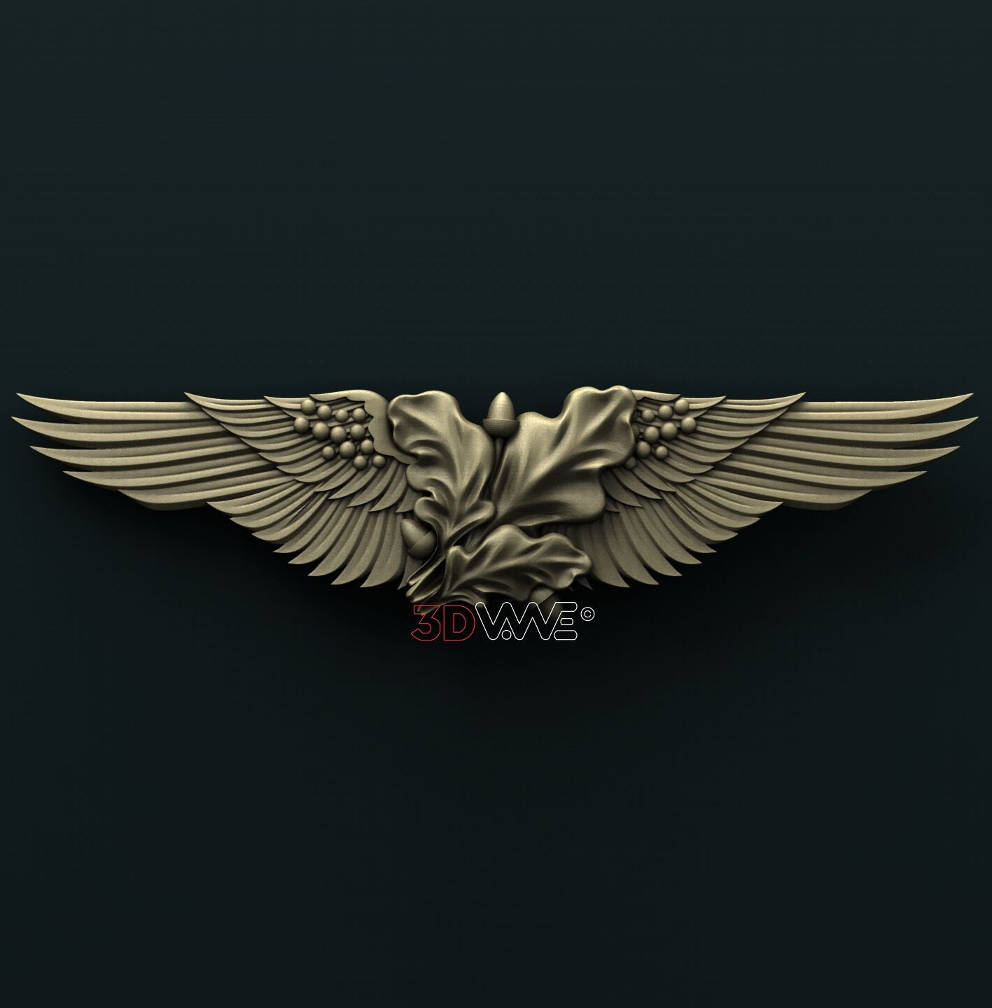 US NAVY AVIATION SUPPLY OFFICER BADGE 3D STL 3DWave