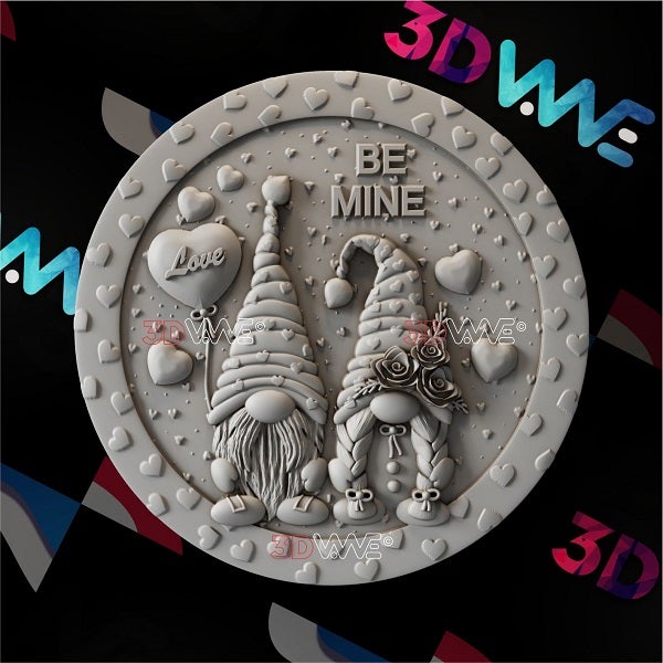 VALENTINES GNOMES 3d stl 3DWave.us
