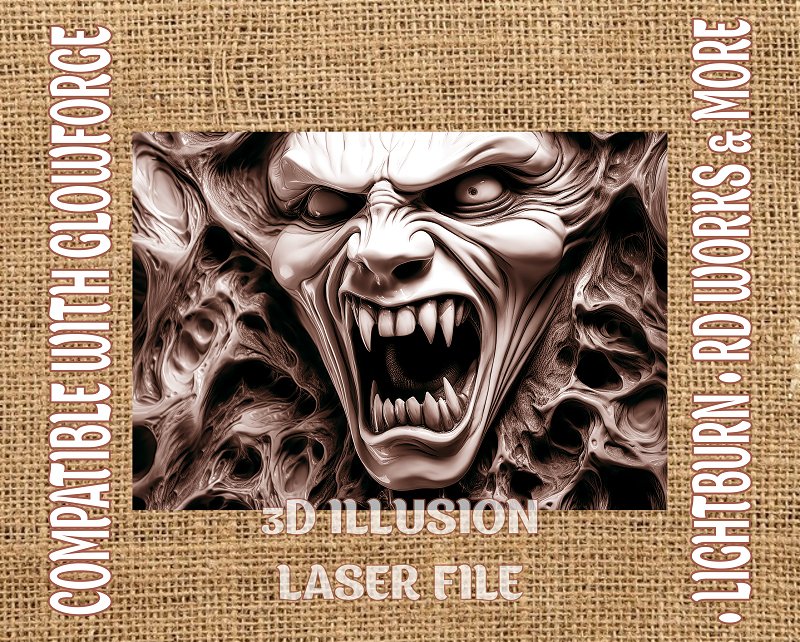 Vampire 3d illusion & laser-ready files - 3DWave.us