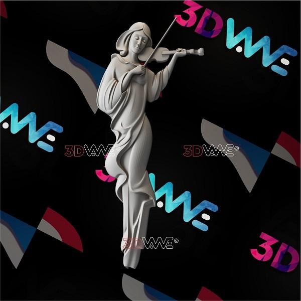 VIOLIN GIRL 3d stl 3DWave.us