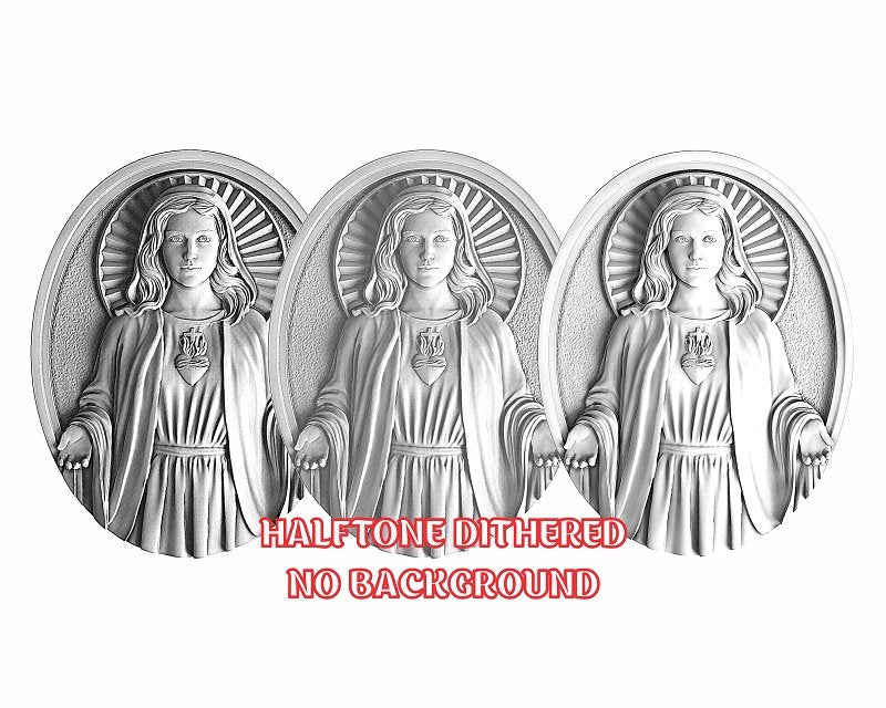 VIRGIN MARY 3d illusion & laser-ready file 3DWave.us